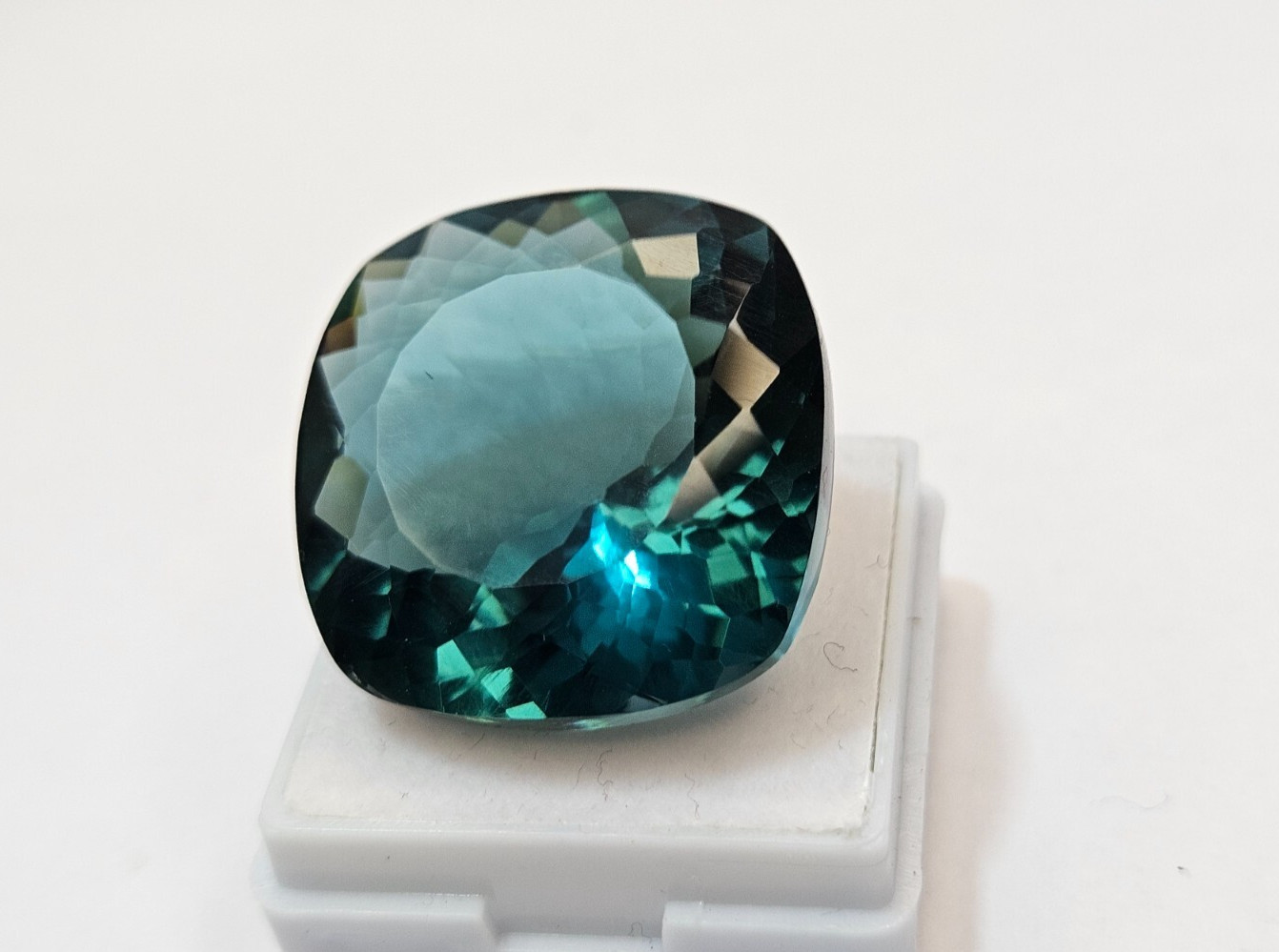 Cushion Cut Teal Blue Natural 52-53 Ct Tourmaline EGL Certified Gemstone KH931