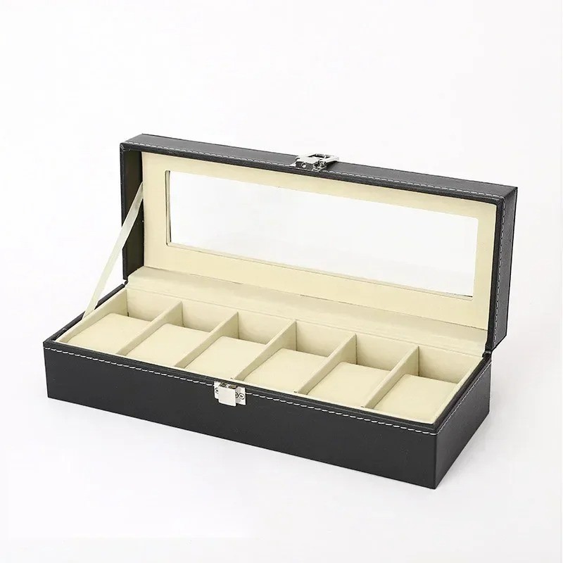 15 Slots PU Leather Wrist Watch Display Box Storage Holder Organizer Case A++