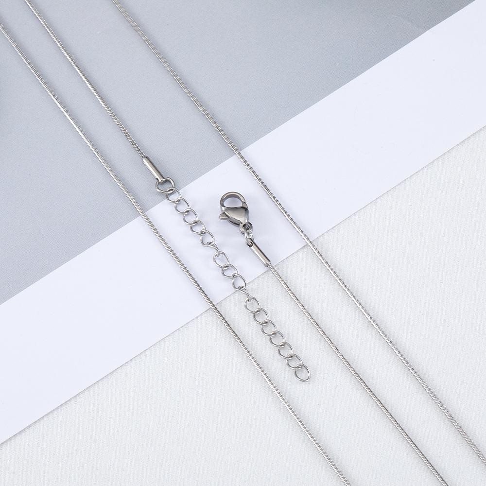 5pcs Snake Necklace Chains Stainless Steel 45+5cm Diy Jewelry Wholesale Unisex