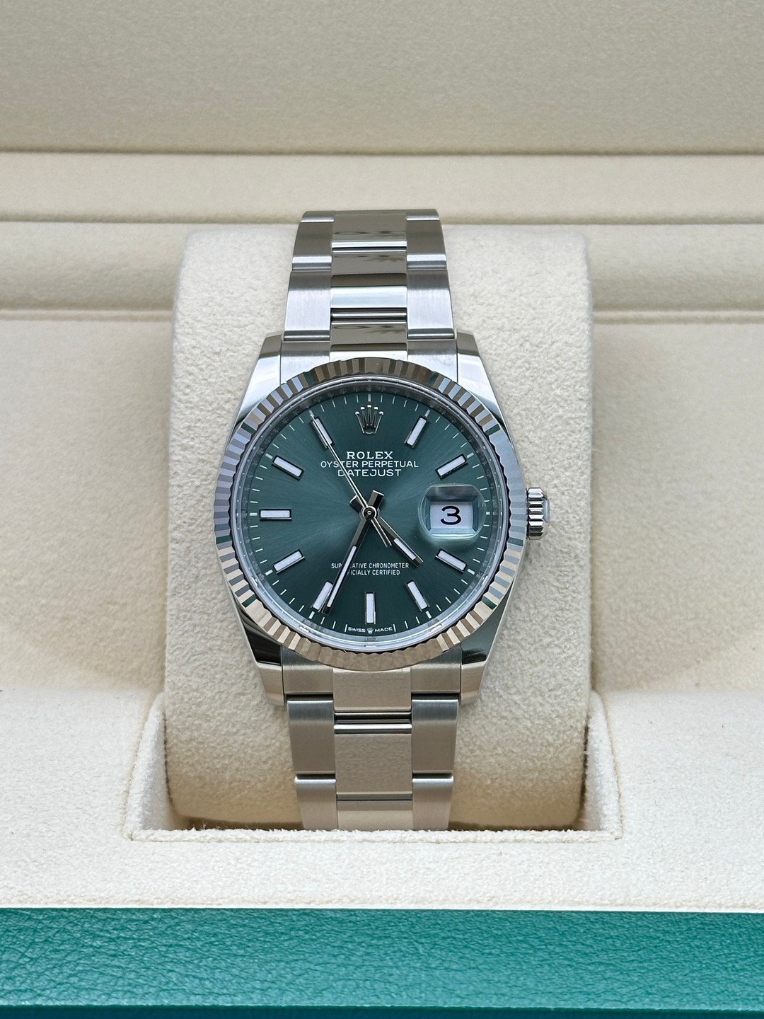 Rolex Datejust 126234 Oyster Bracelet Mint Green Dial 2026