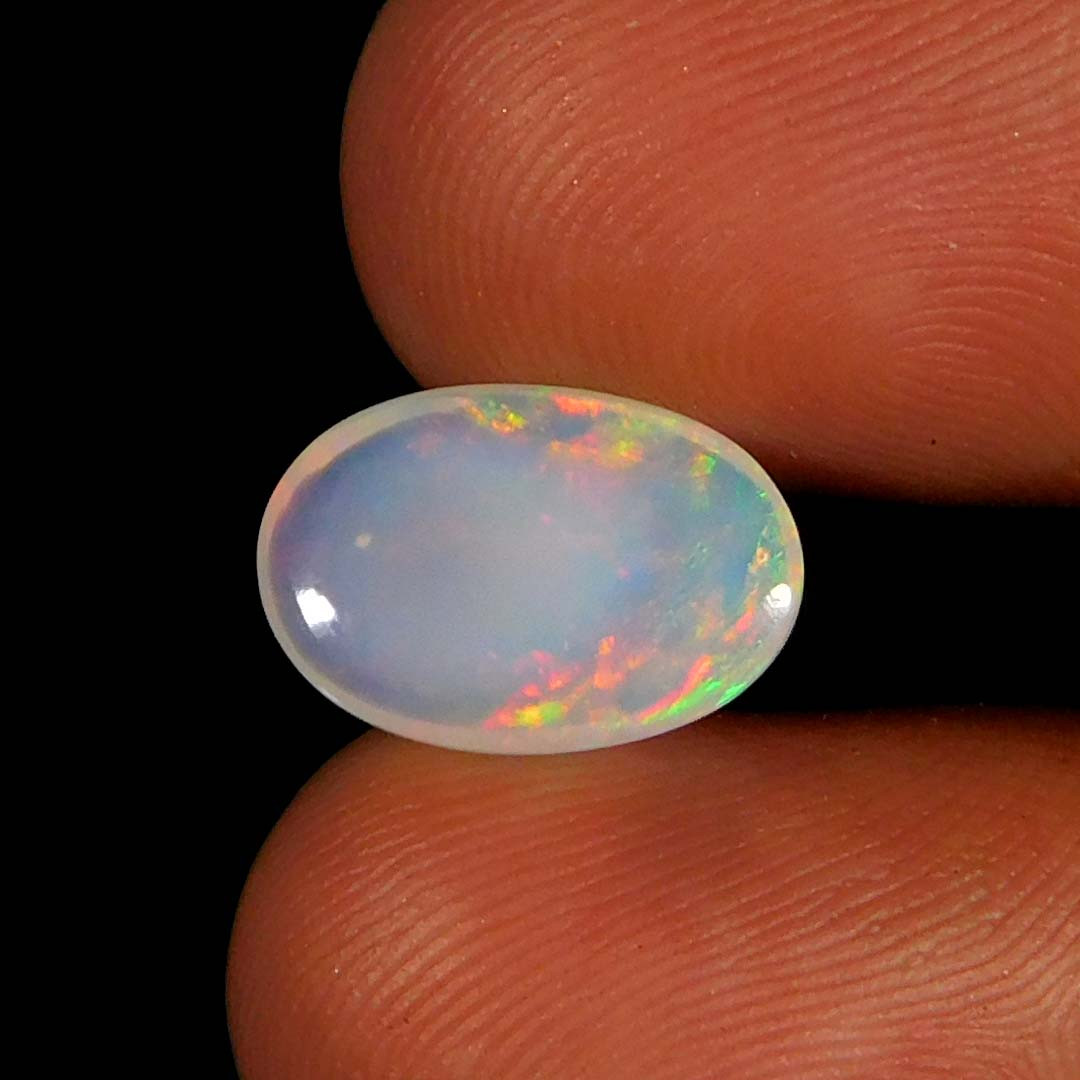 2.75Cts. Natural Play of Color Ethiopian Opal Oval Cabochon Reiki Gemstone
