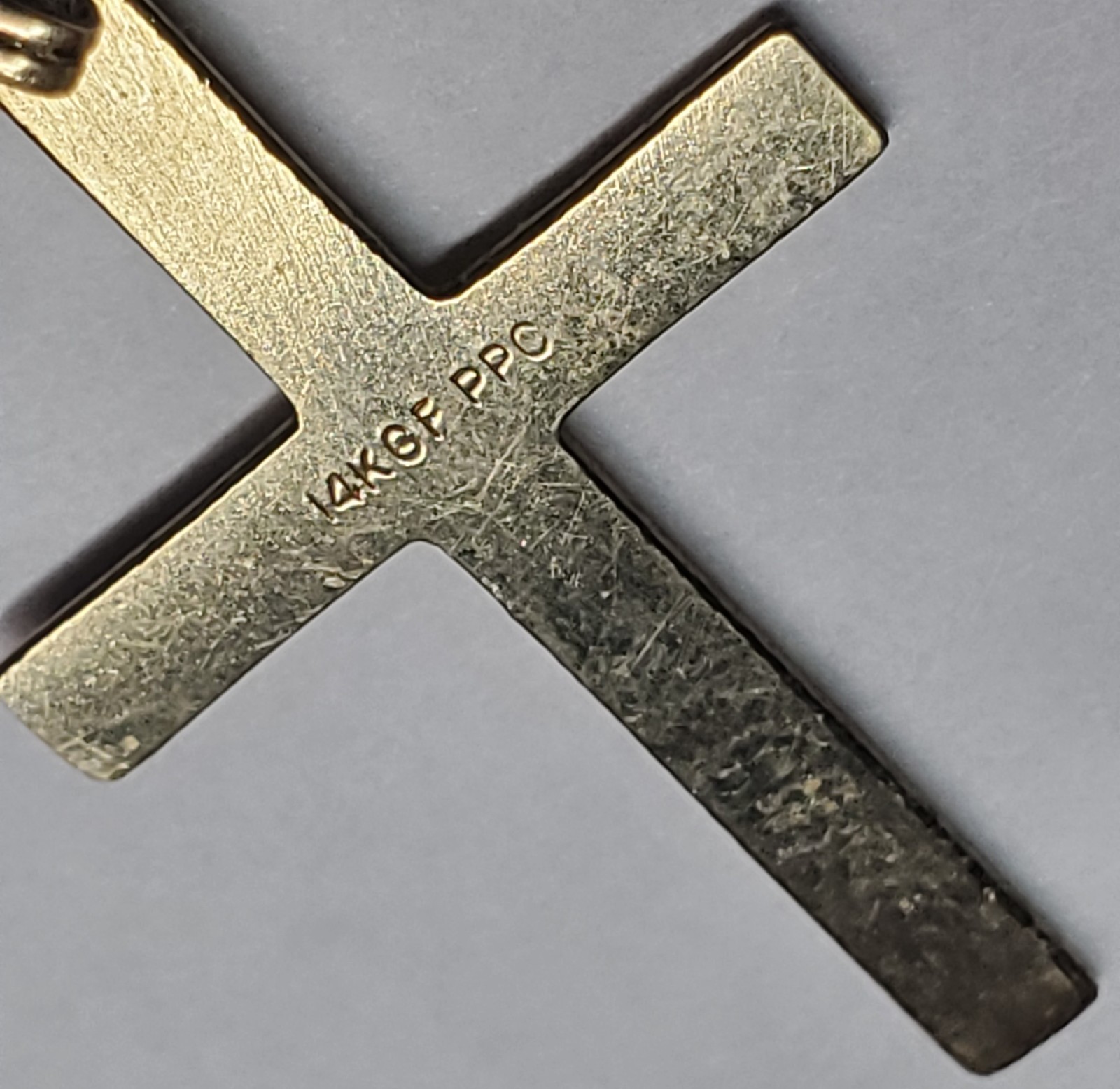 14k 1.58g Gold Chain (18inch & never worn) + 14k 0.57g Gold Filled Cross Pendant