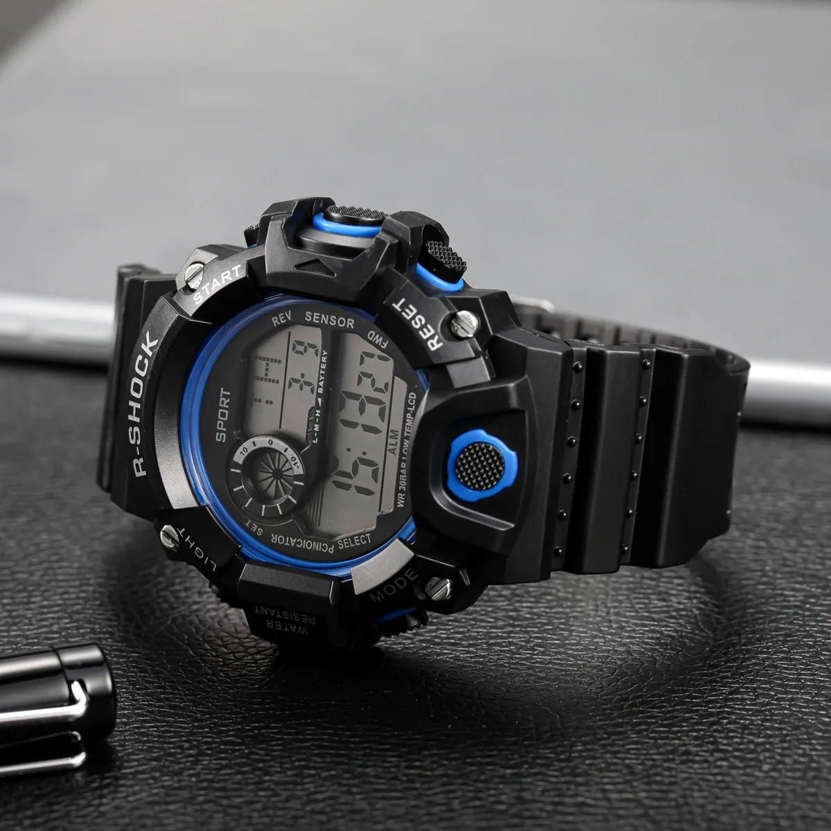 Men’s Digital Sports Watch LED Outdoor Military Style Alarm Stopwatch Rubber Str