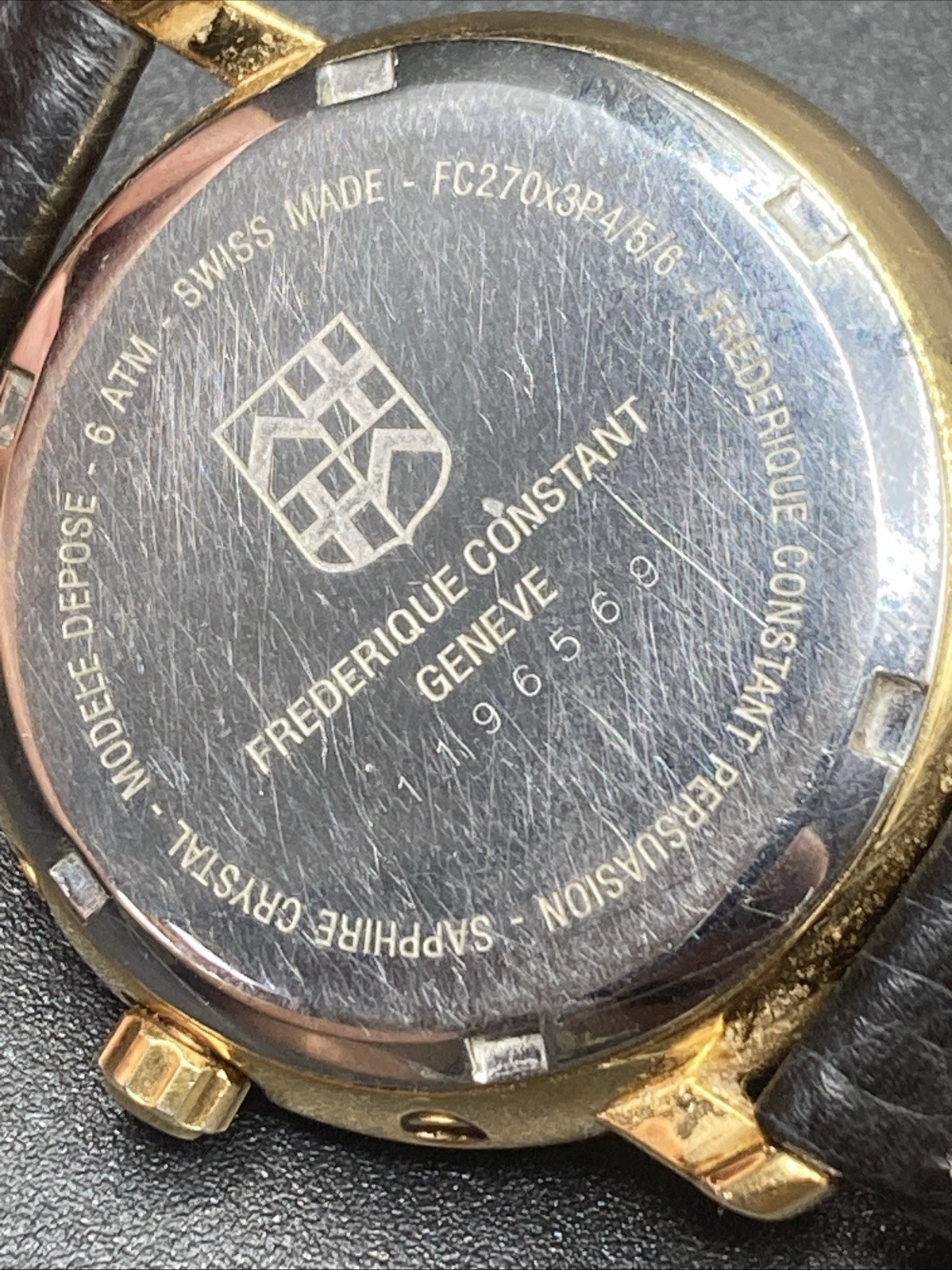Frederique Constant FC270X3P4/5/6 Moon Phase 38mm Quartz Men’s Watch – For Parts