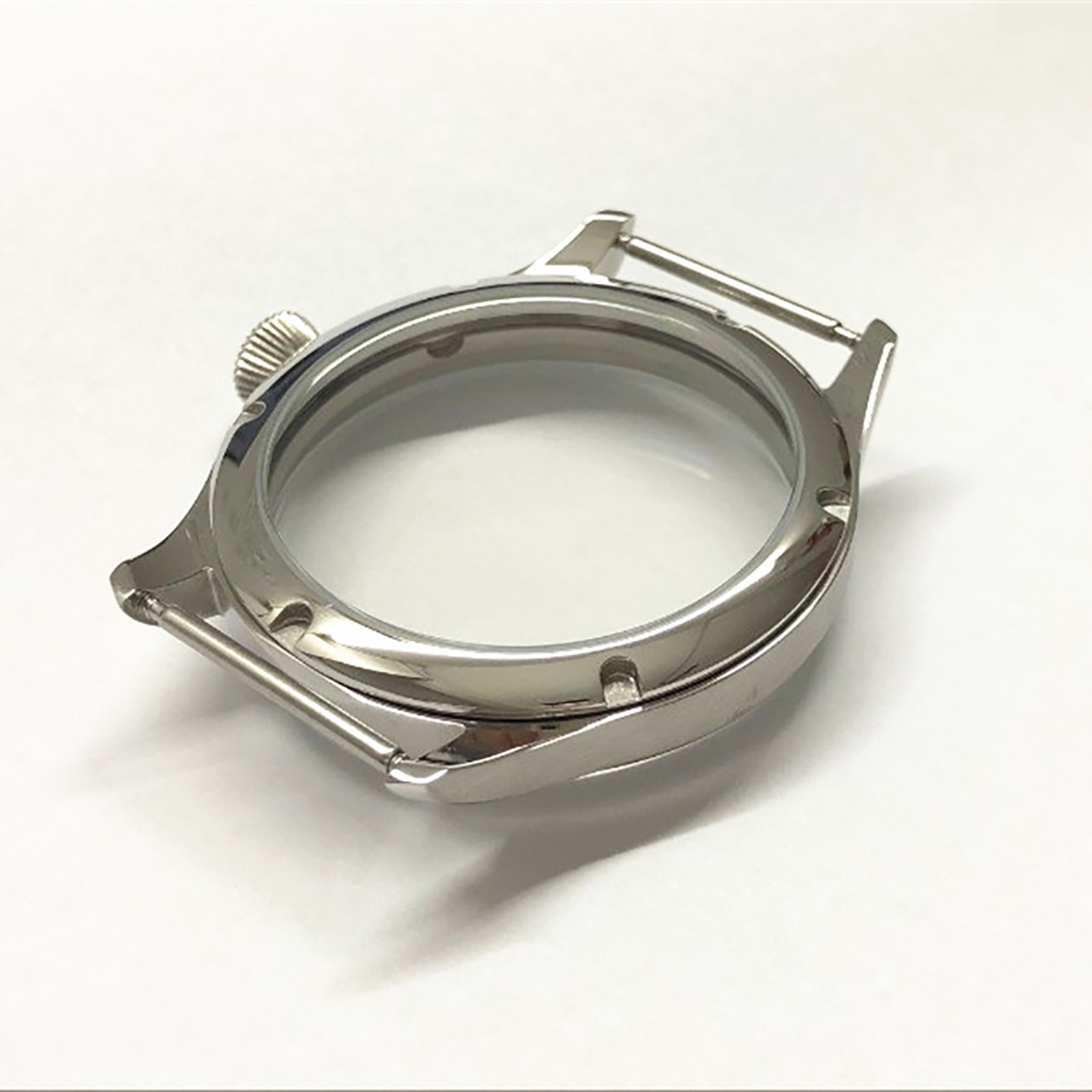 44mm Watch Case Bezel w/ Sapphire Mirror For ETA 6497/6498/3600/3621 Movement