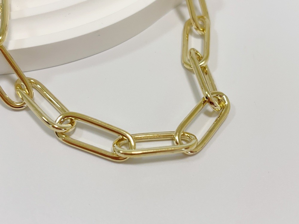 10k Yellow Gold 10.5mm Paperclip Chain Cable Link Rolo Bracelet Womens Mens 8″