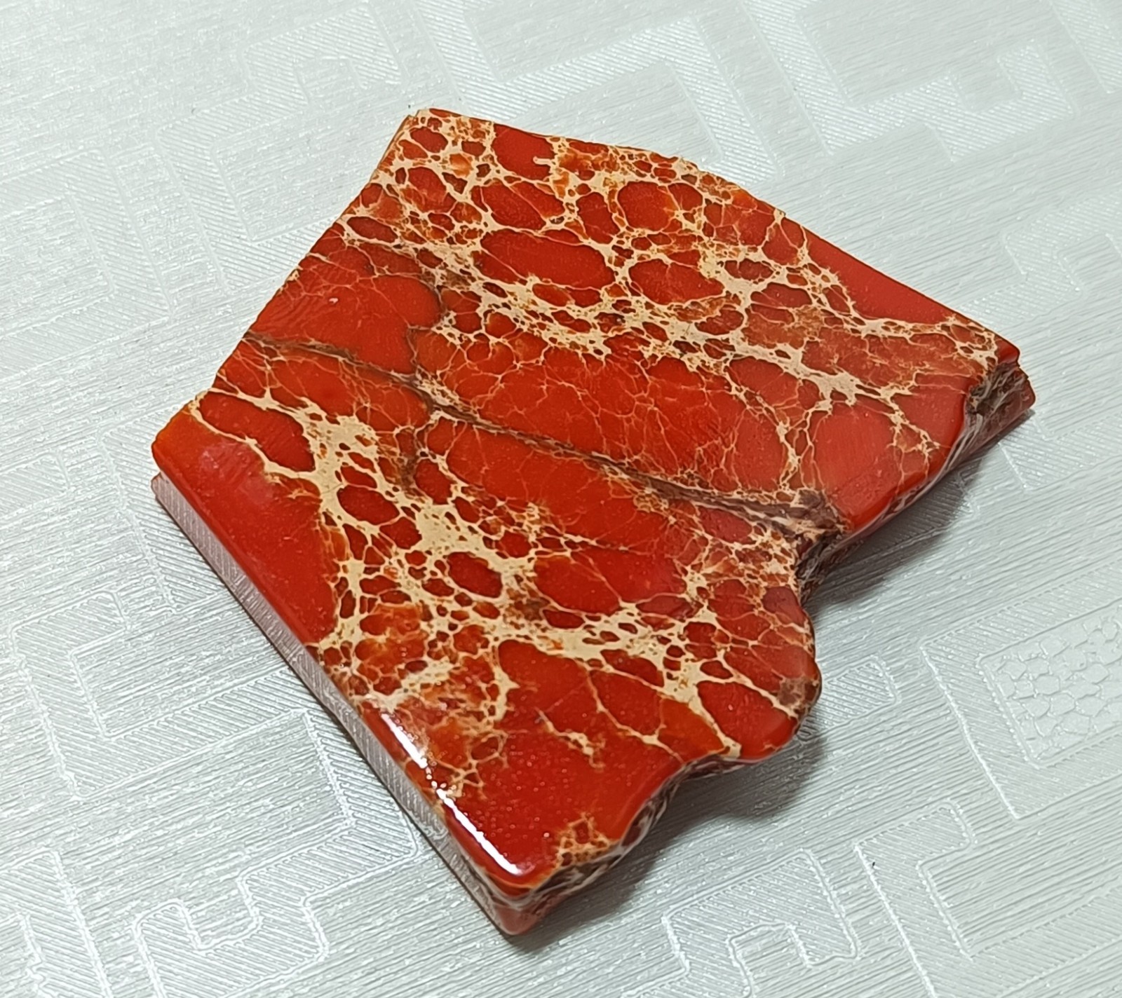 Certified Arizona Mine Orange Natural Turquoise Slab 142.95 Ct Loose Gemstone