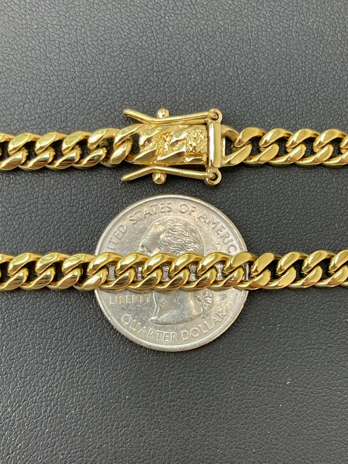 Real Mens Miami Cuban Link Chain Necklace Or Bracelet Gold Plated Stainless 6mm