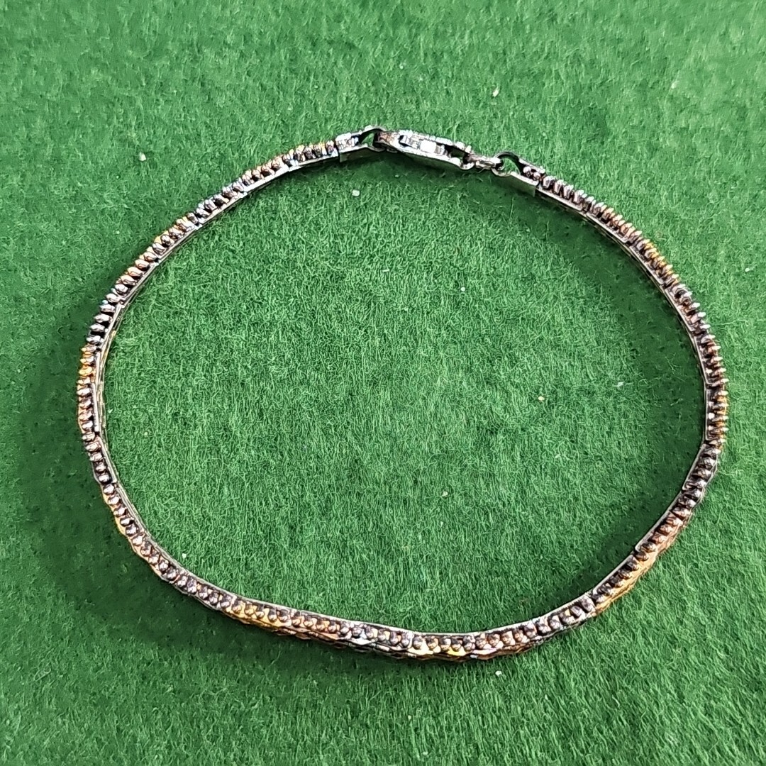 Italy Milor 925 Sterling Silver Multicolor Bracelet 7.25in 11.3g I612