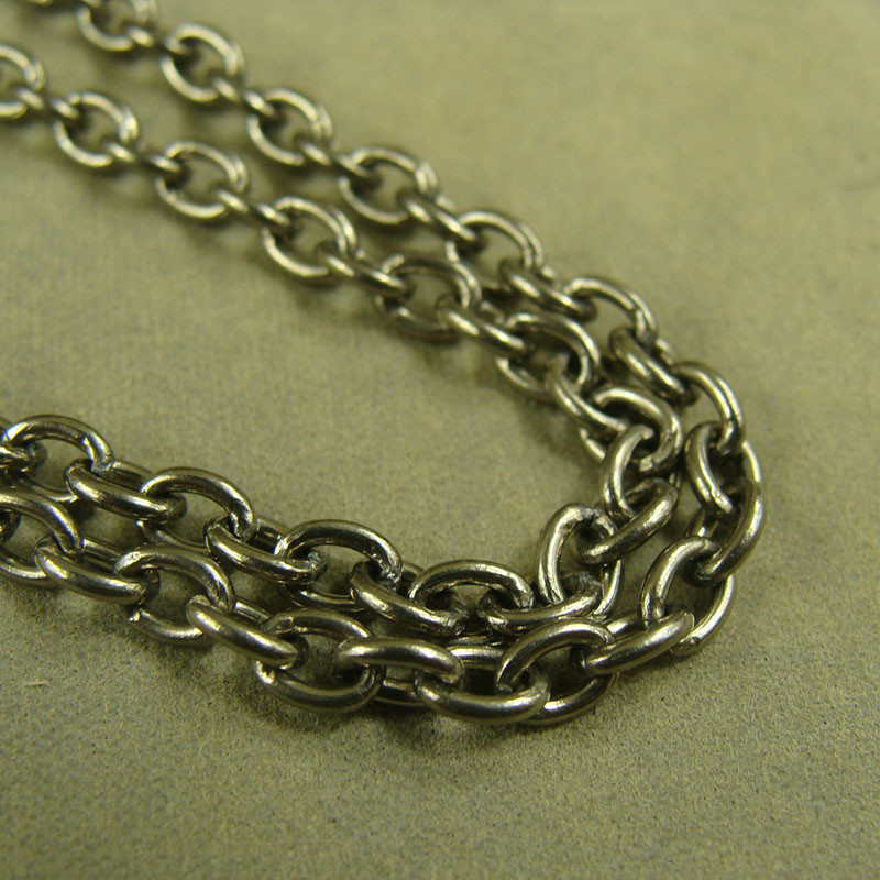23.62″ Pure Titanium Necklace 3.5mm O shaped chain Anti-allergy Necklace