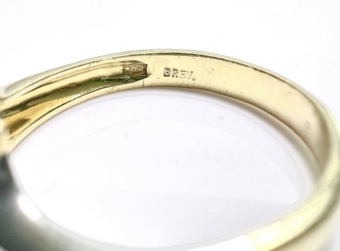 Ring 750 Gold 0.70 ct. Diamond Size 59/ 18.8mm 5.9 Grams G/P Excellent Condition