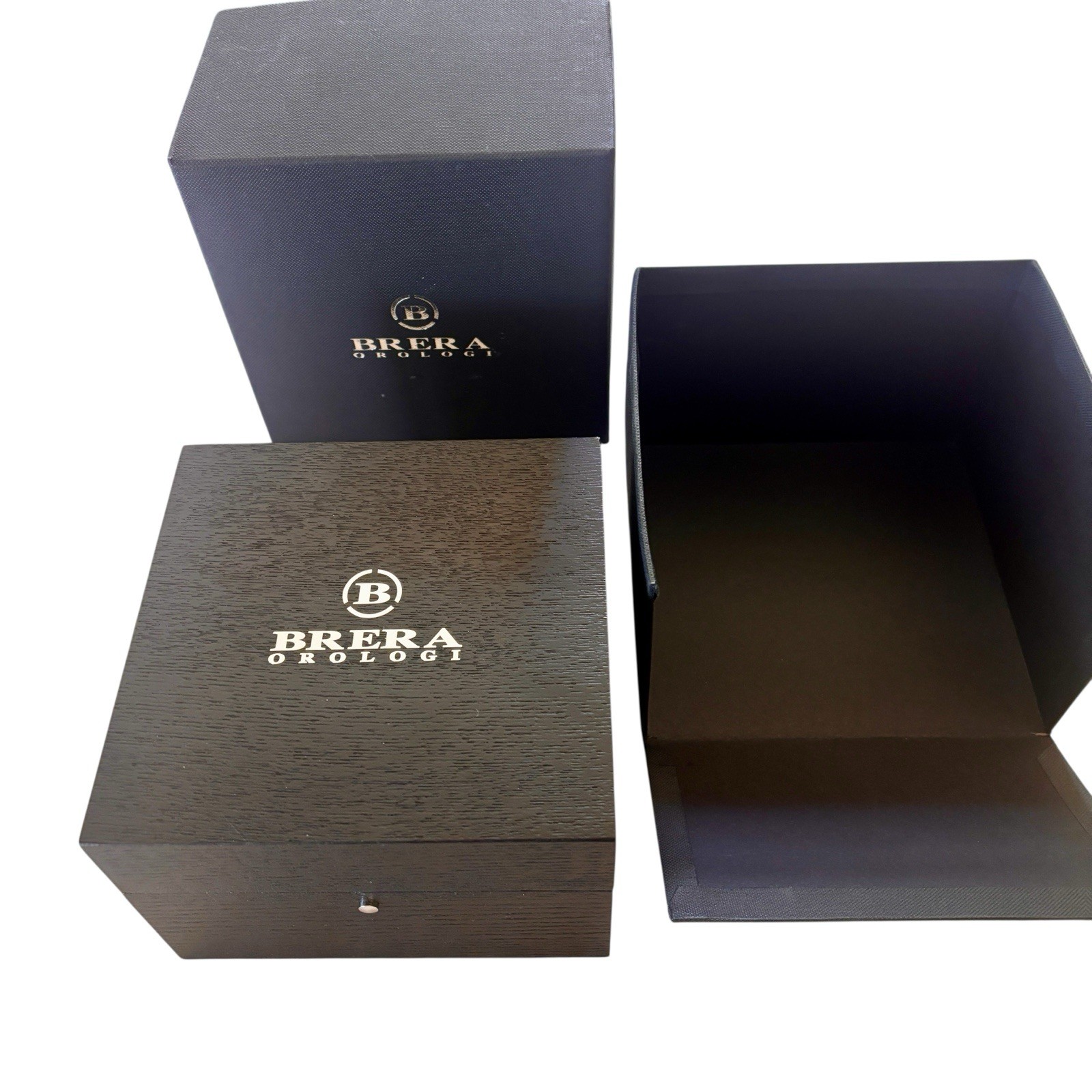 BRERA Orologi Watch Box Case And User Manual Black Vintage Genuine Box Only