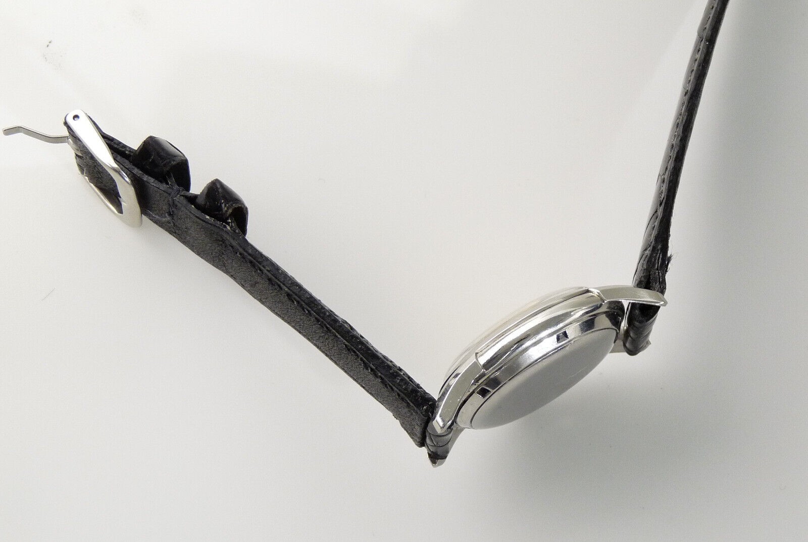 GIRARD-PERREGAUX Gyromatic Stainless Steel. Watch Automatic Gun Metal Blue Hands