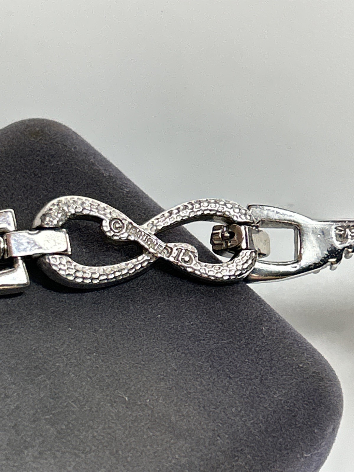 Vintage Marcel Boucher All Around Rhinestone Silver Collar Necklace 7890N