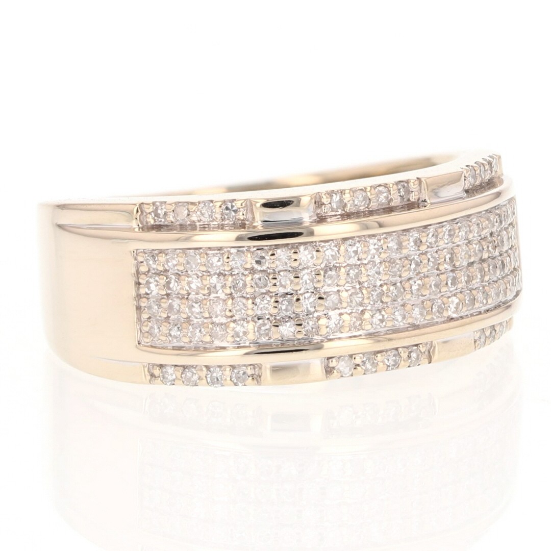 .31ctw Diamond Micro Pavé Set Cluster Wedding Band Ring 10k White Gold Size 7.75