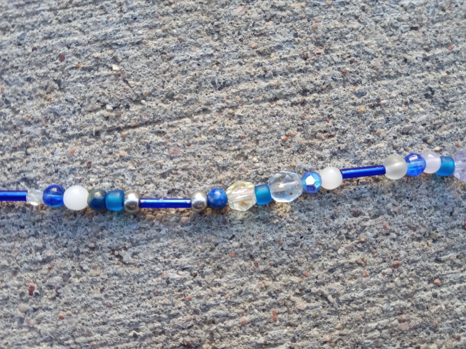 Blue Crystal Beaded Necklace