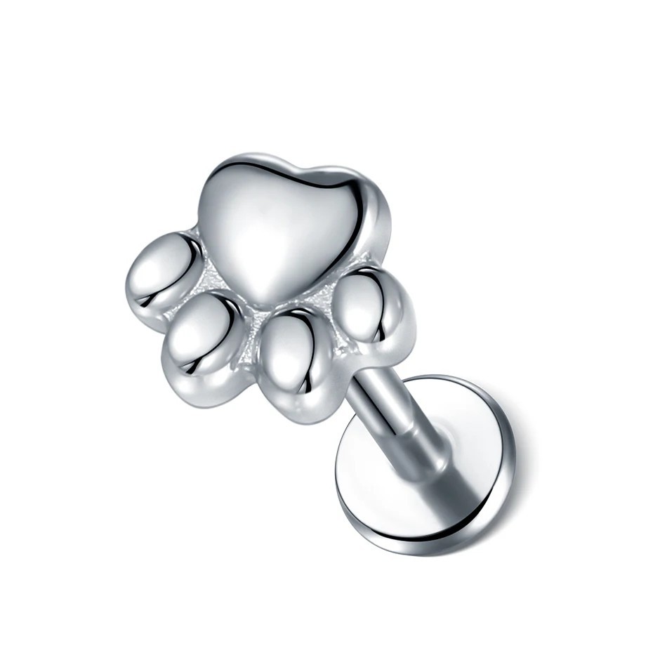 316L Steel Internally Threaded Labret Stud 16G Ear Cartilage Helix Tragus Ring
