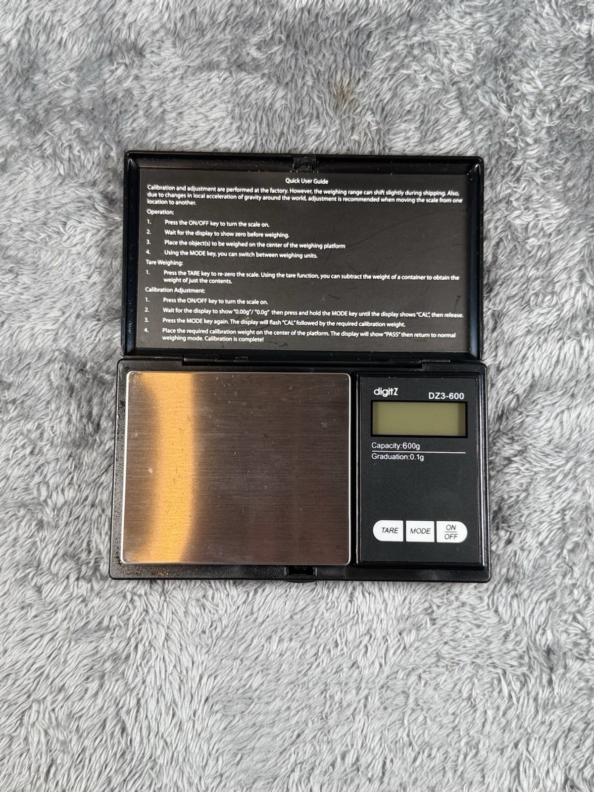 Digit Z DZ3-600 Precision Digital Pocket Scale 600 x 0.1g with Batteries