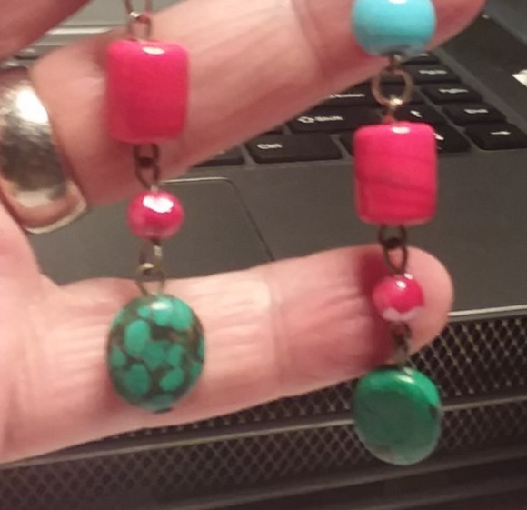 3.25″ Colorful Glass & Stone Clip On Earrings 01-01-2026