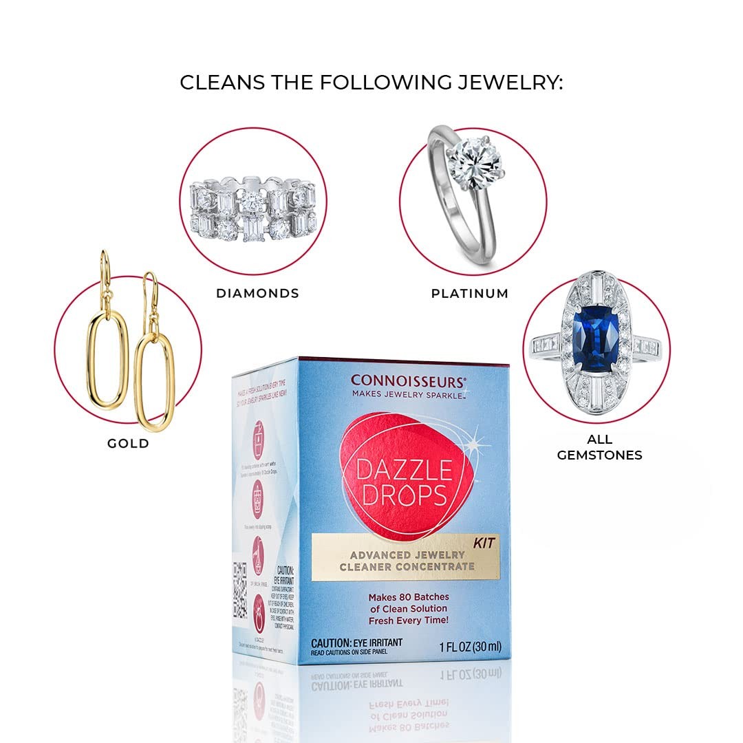 Dazzle Drops Advanced Jewelry Cleaner Concentrate – Makes Fresh Solution Ever…