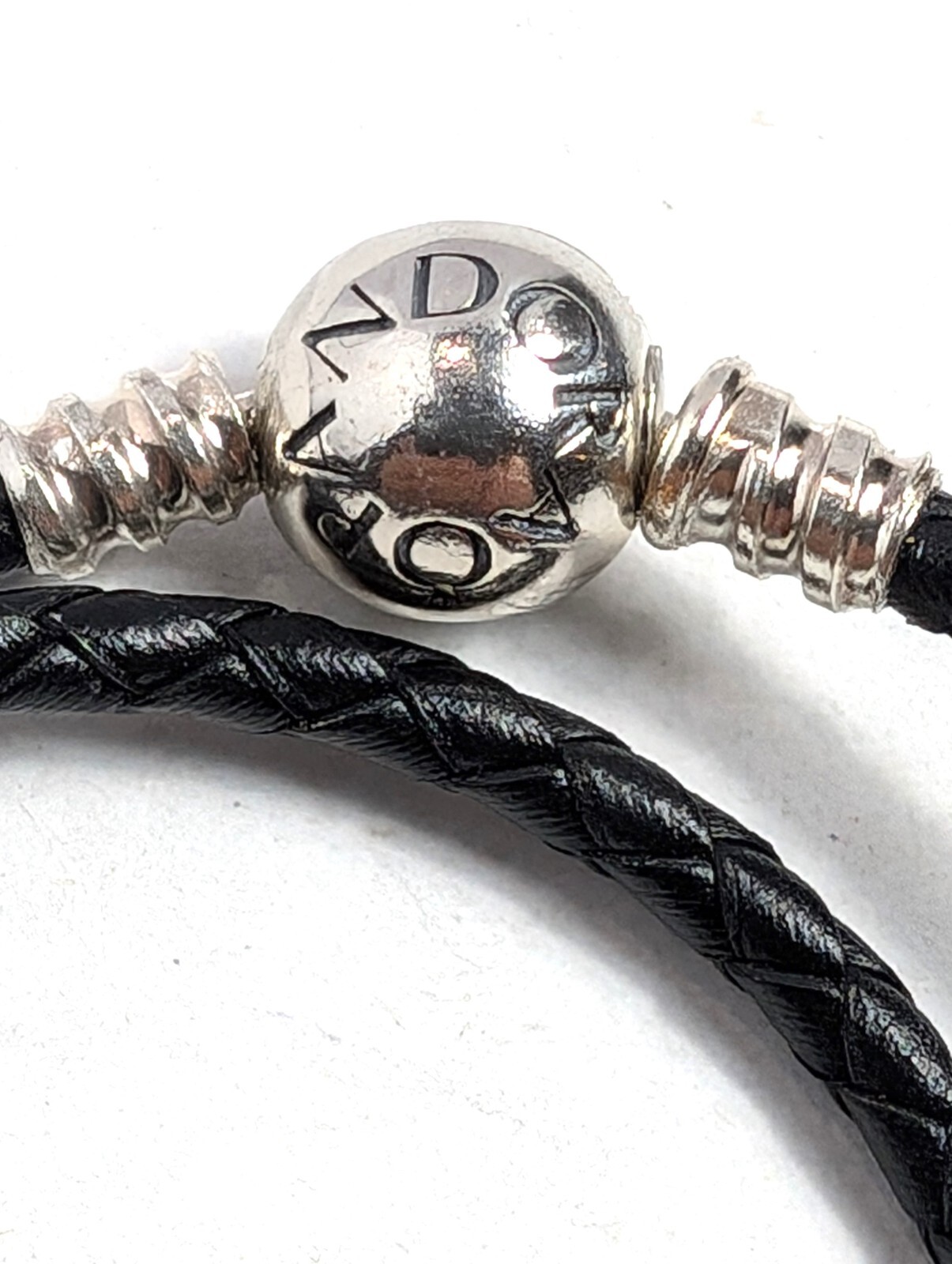Authentic Pandora Leather Woven Black Double Bracelet, #590745CBK