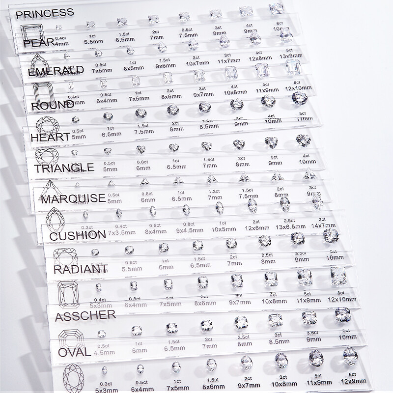 CZDiamond Chart Customize Comparison Chart Set Size Reference for Jewelry Making