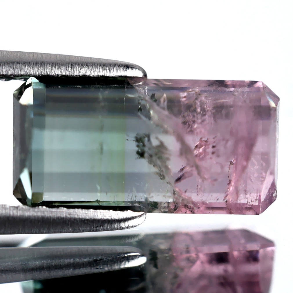 3.16 ct Octagon (12.03 x 6.13 mm) Unheated / Untreated Watermelon Tourmaline