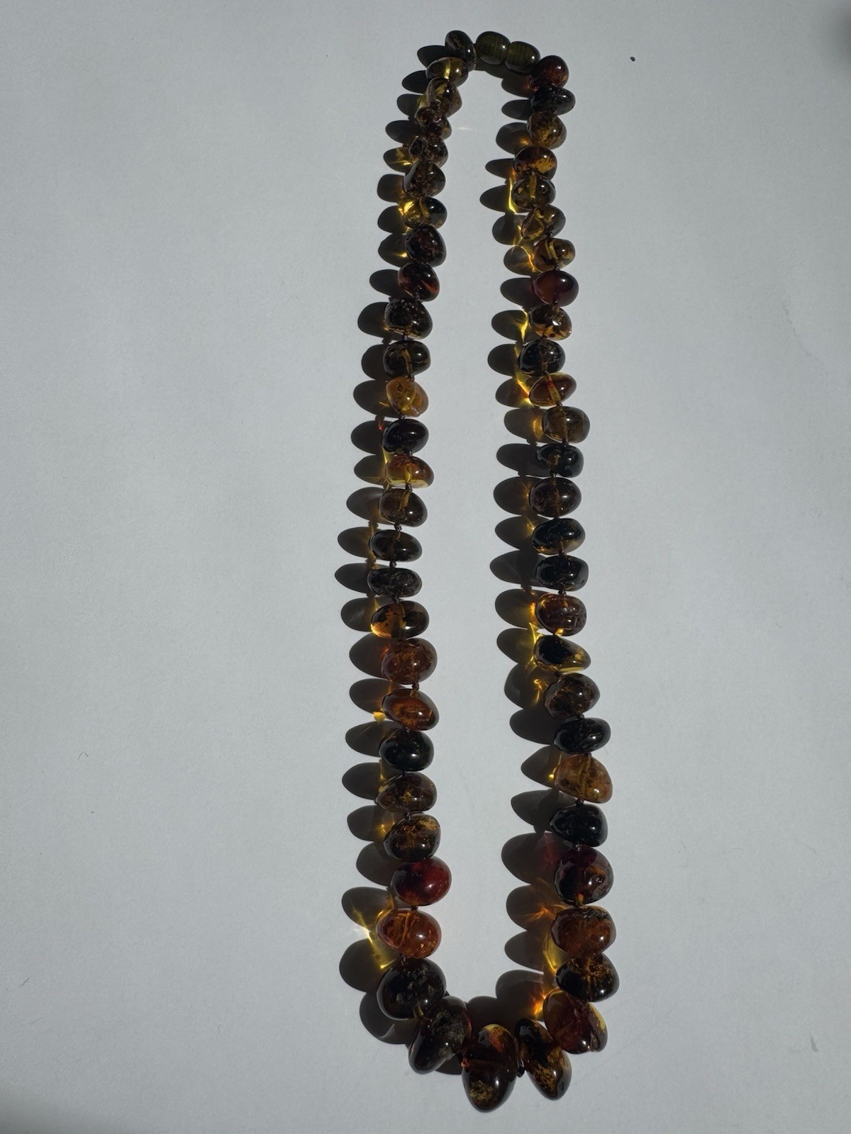 Natural Baltic Amber Necklace Natural Inclusions 33.1g 51cm