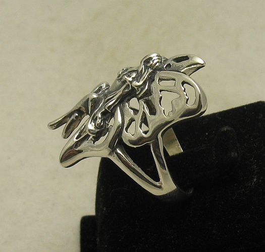 Genuine Stylish Sterling Silver Ring Solid 925 Fairy Handmade Stamped Empress
