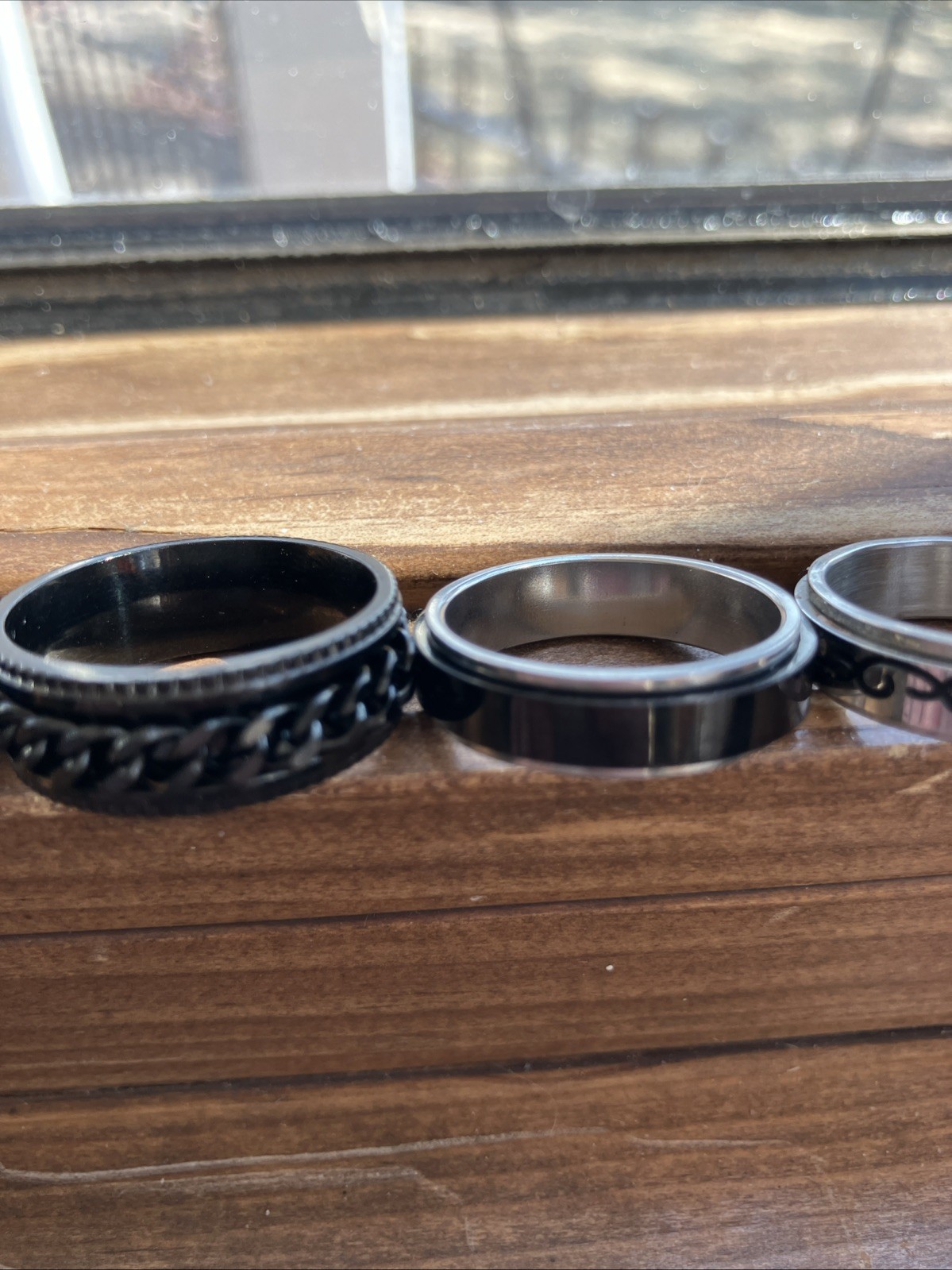 Anxiety Fidget Spinner Ring in Stainless Steel Lot Of 8!!