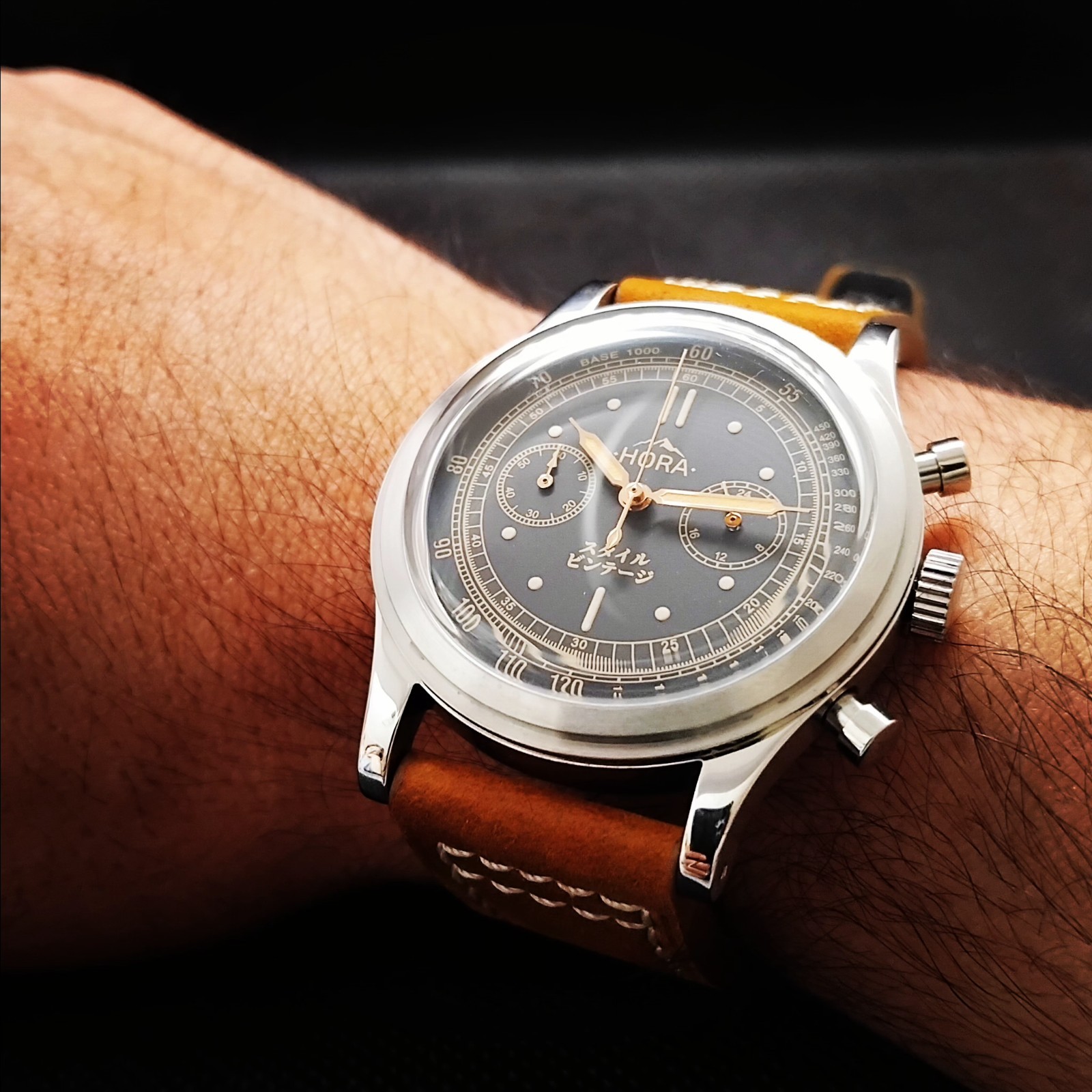 Watch -Hora- Turin 38mm Chronograph Vintage Japan
