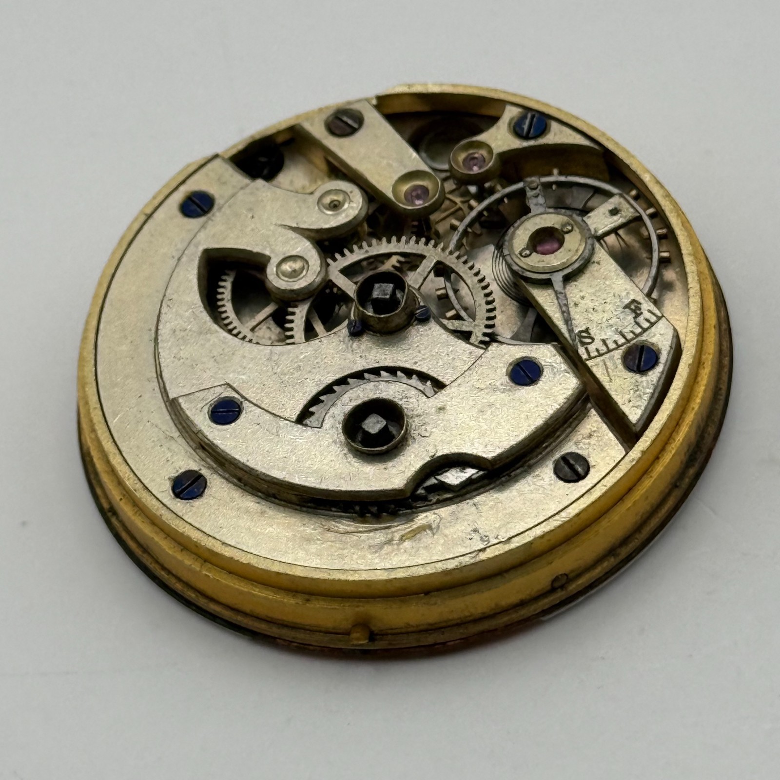 Longines Pocket Watch Movement Antique Sub Seconds Parts Repair Spares 41.2mm