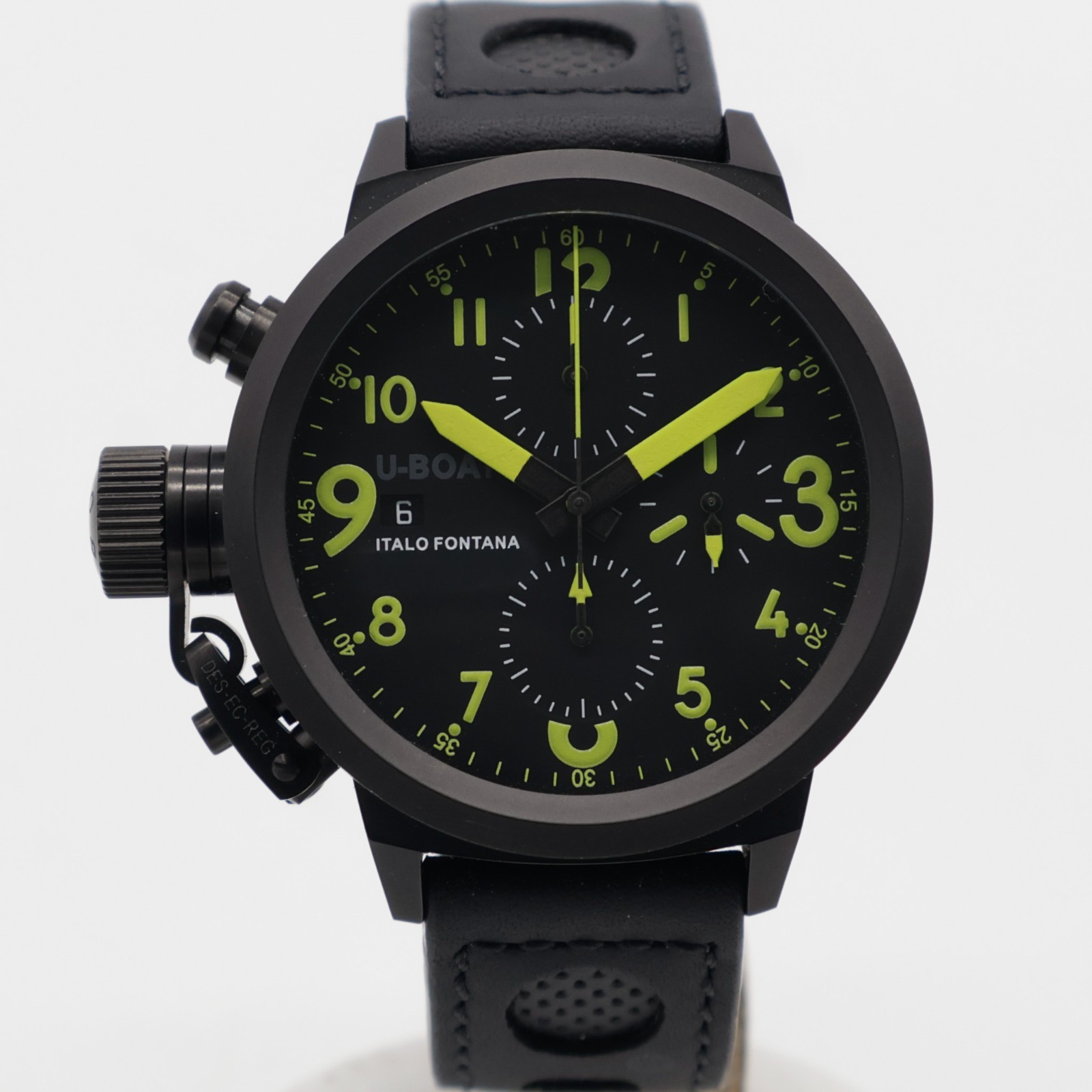 U-Boat Flightdeck Italo Fontana 43mm PVD Steel U-7750/43 Leather Automatic