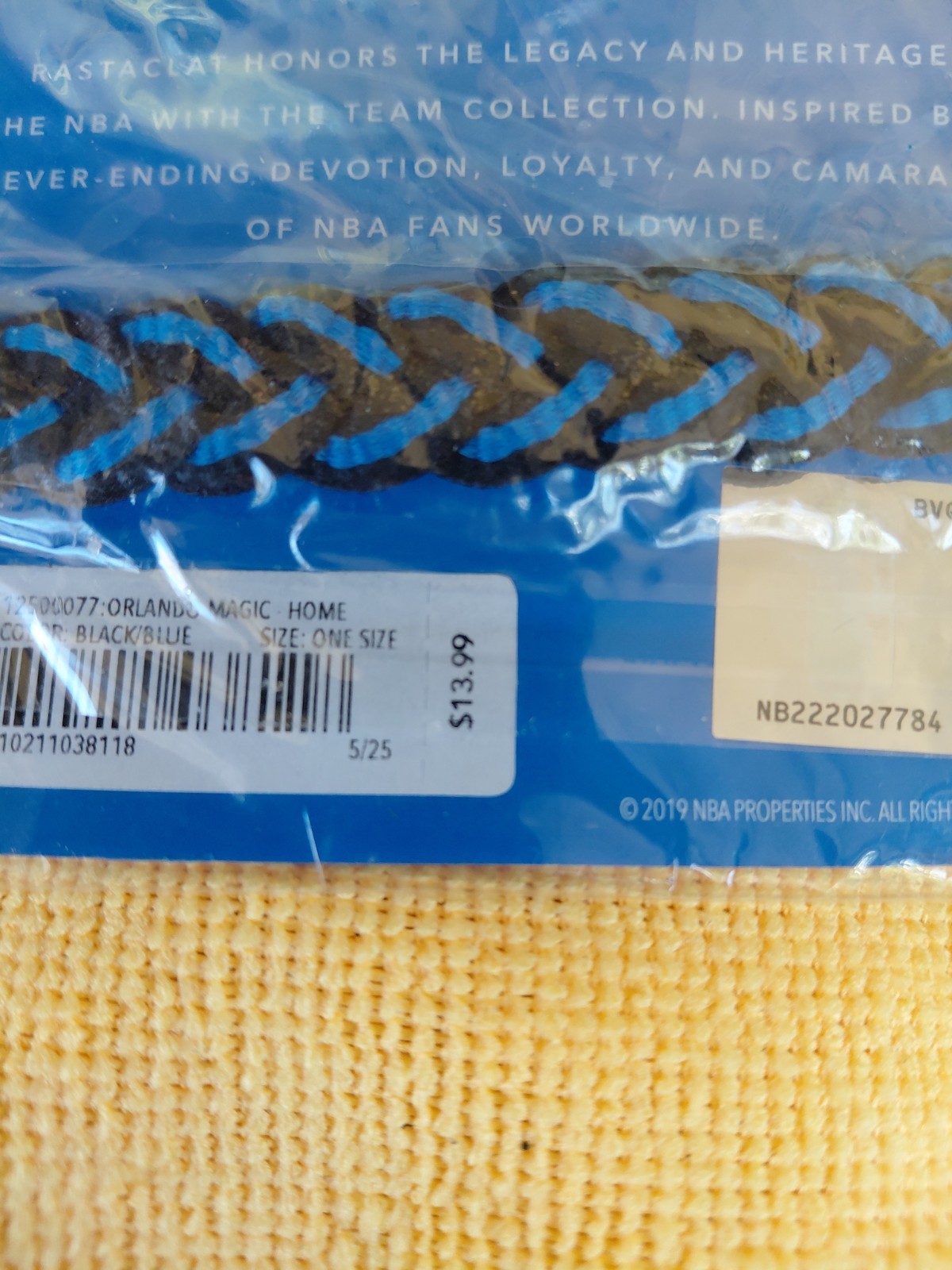 Rastaclat Basketball Orlando Magic Braided Bracelet – Black & Blue Lot Of 3