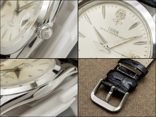 Tudor Prince Oysterdate Ref.7966 Big Rose Silver Linen Dial Auto 34mm Date Men’s