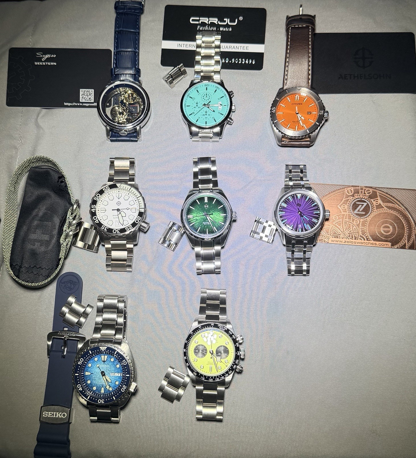 Watch Bundle (Seiko, Citizen, Zelos, Helm, Sugess, Aethelsohn, Earnshaw, Carju)