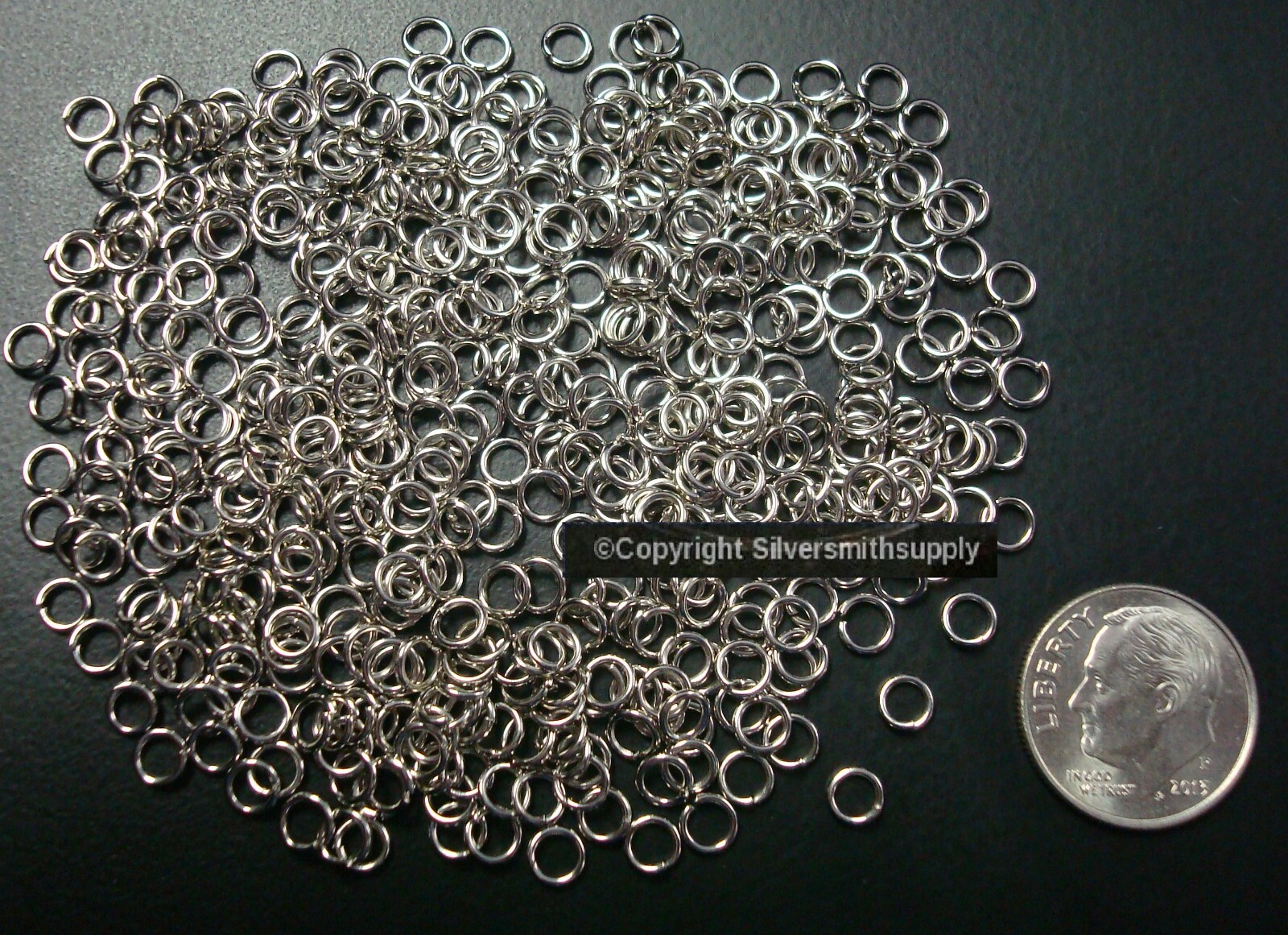 4mm White gold plated 20 gauge round open jump rings 500 piece lot FPJ022B