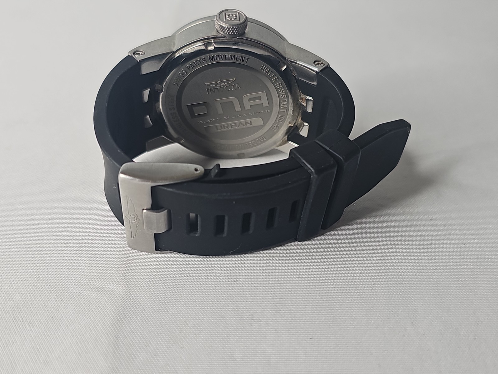 Mens Invicta 15mm DNA Urban Wrist Watch 10402 Red/Silver/Black Band