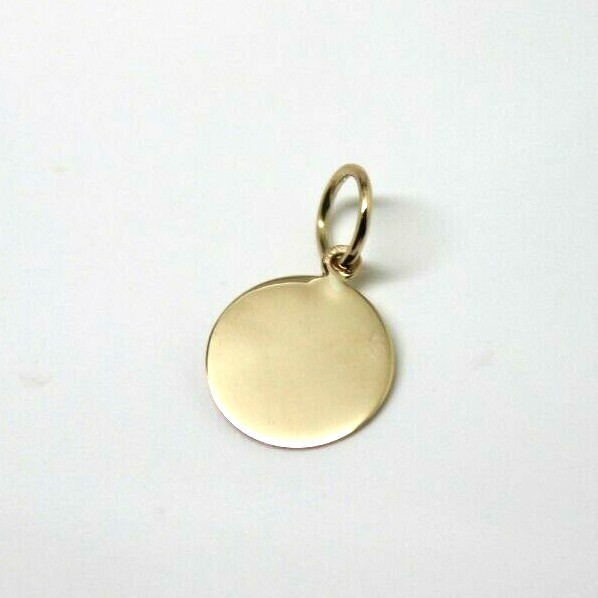 Genuine 9ct 9k 375 Solid Yellow Gold 12mm disc round circle pendant *Free post