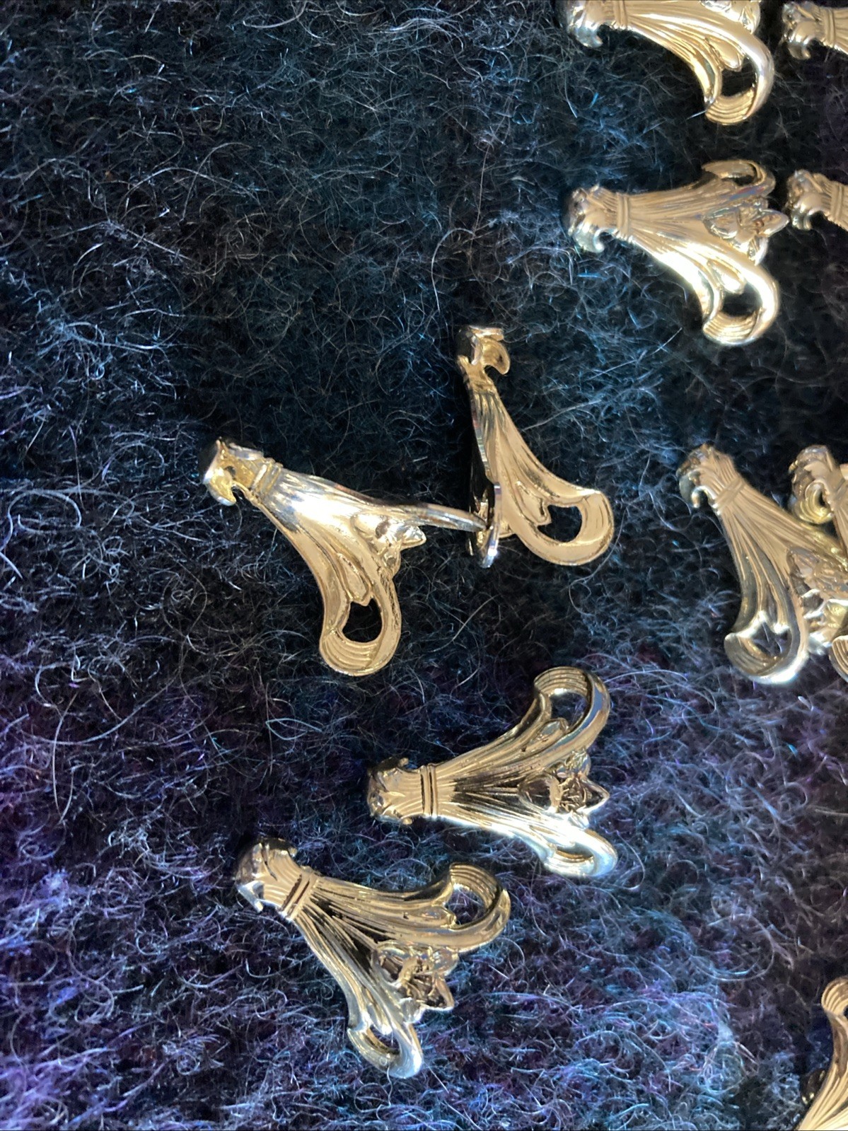 5 Sets Of 4 Gold Plated Brass Folded Corner Stampings Findings Embellishments