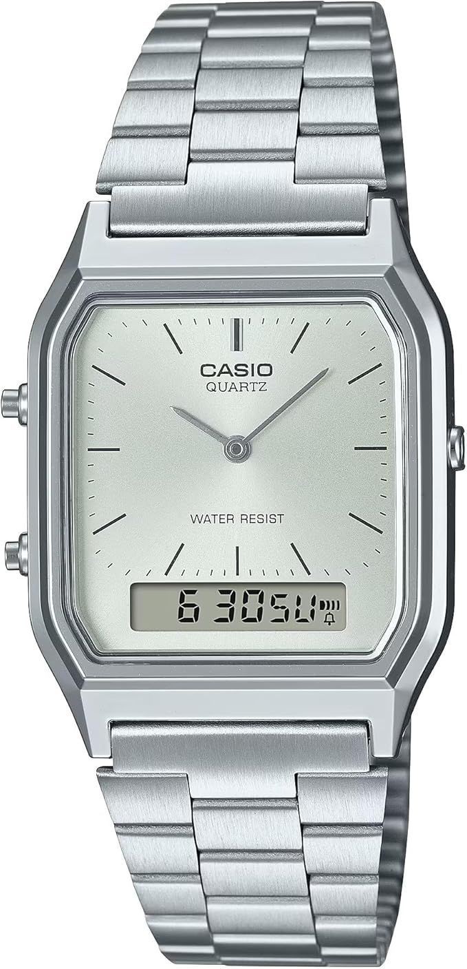 CASIO AQ 230A 7A Wristwatch STANDARD Silver from Japan