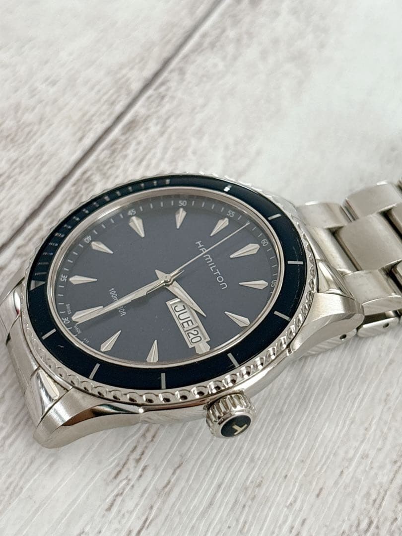 Hamilton Jazzmaster Seaview H375510 Navy Blue Dial Day Date Quartz Men’s Watch