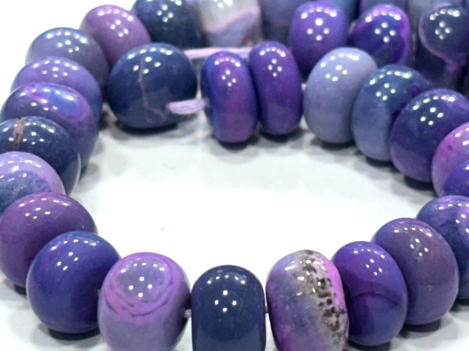 Lavender Opal Roundelle Smooth 8.5-9 mm Gemstone Beads 16 Inch 1 Strands