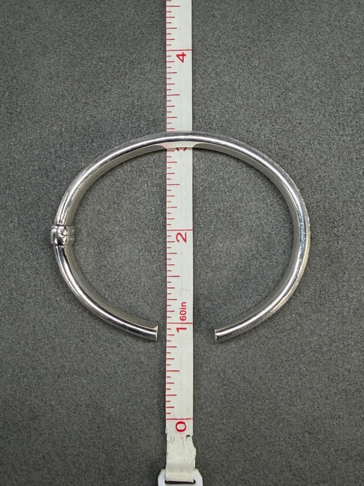 VINTAGE MILOR ITALY 950 Ultrafine Silver Textured Hinged Bracelet 6.75inch / 51g