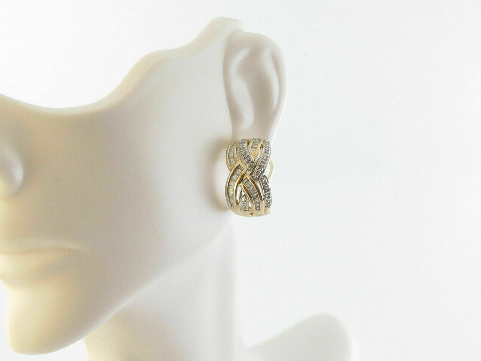 1.25CT Round & Baguette Cut Simulated Diamond 14K Yellow Gold Finish Women’s