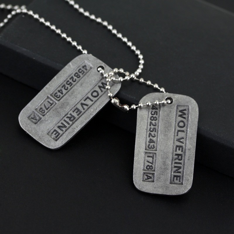 X-Men Origins Wolverines Dog Tag ID Necklace Marvel X Men Logan pendant jewelry