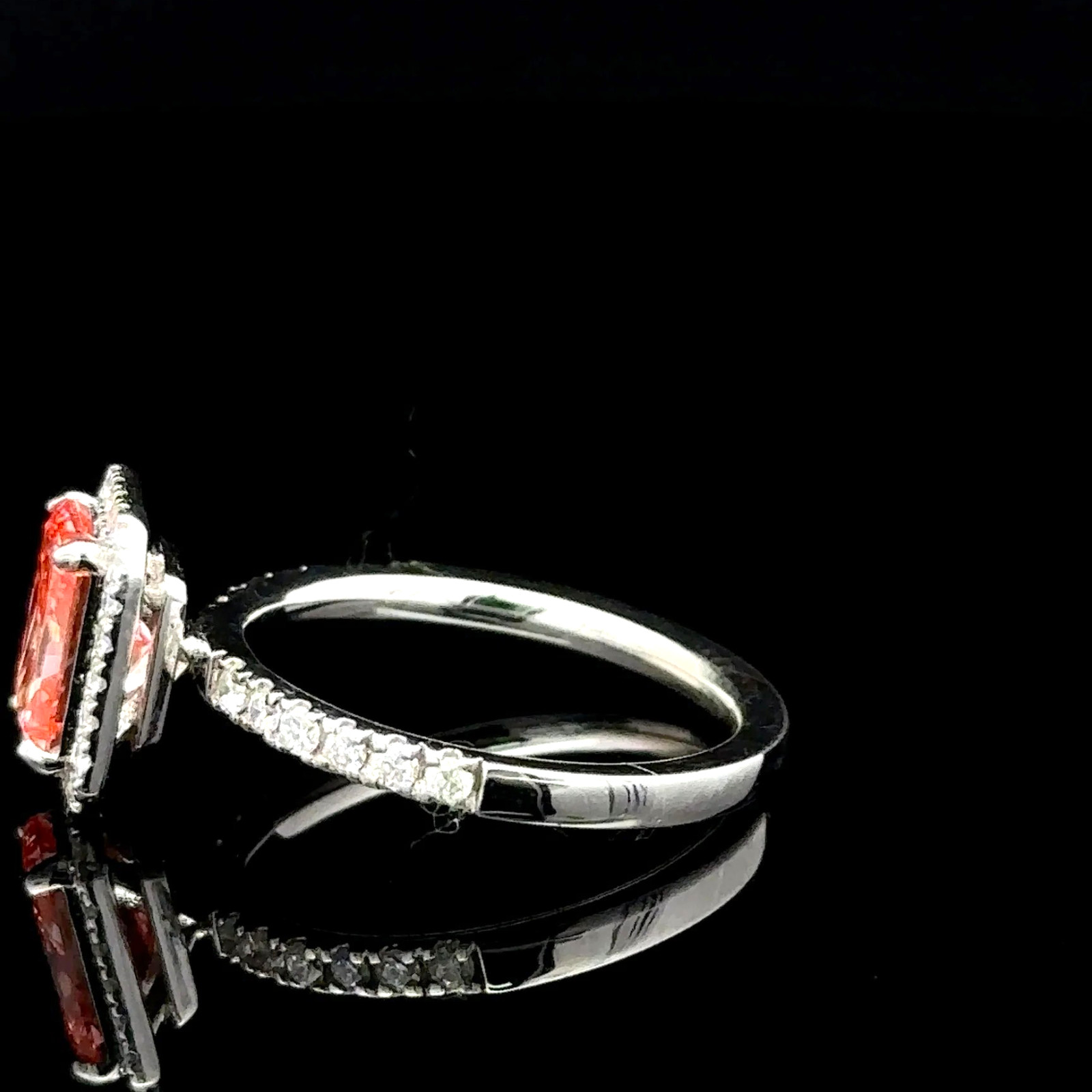 2.70 Ct Radiant IGI Lab Created Fancy Vivid Pink Diamond Women Ring 950 Platinum