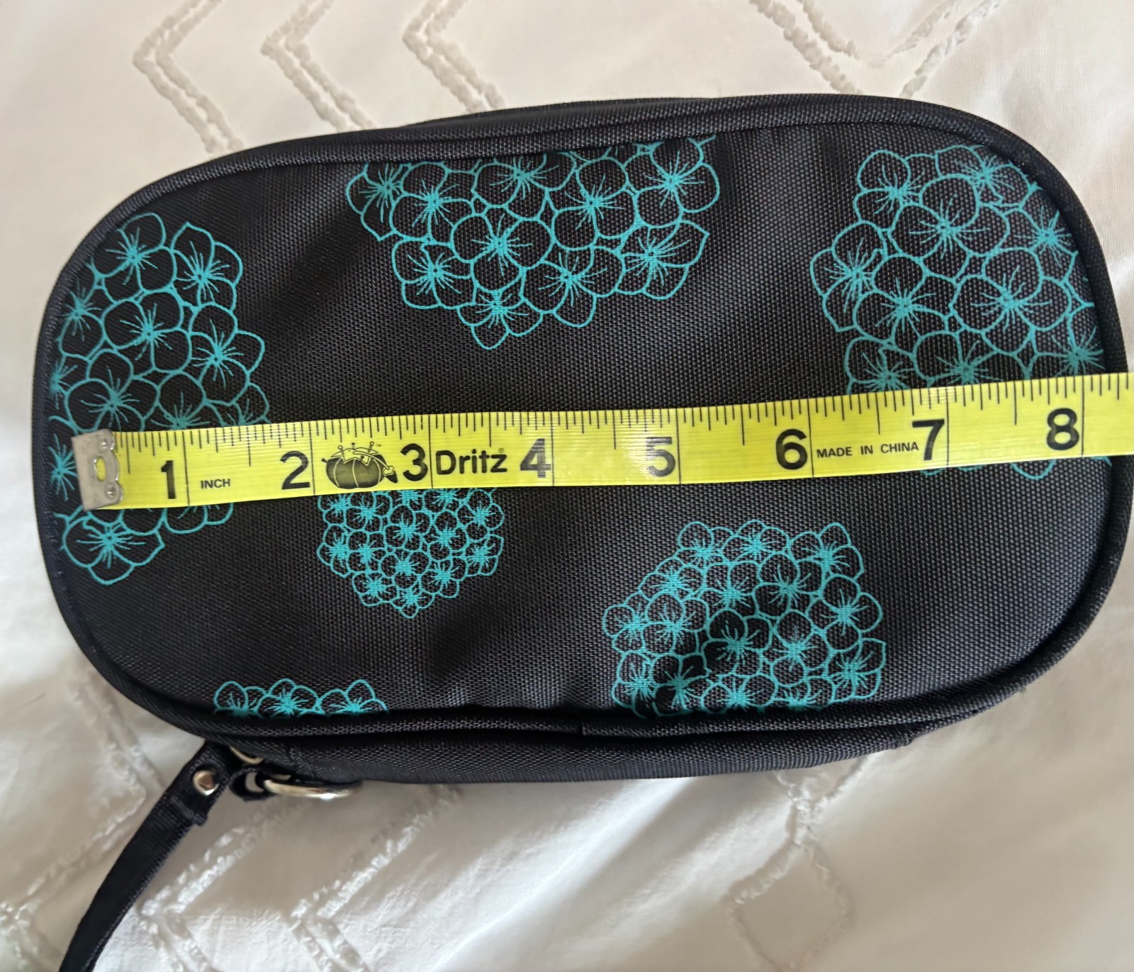Travel Jewelry Organizer Case Black Turquoise Snap Roll 5 Pouches New