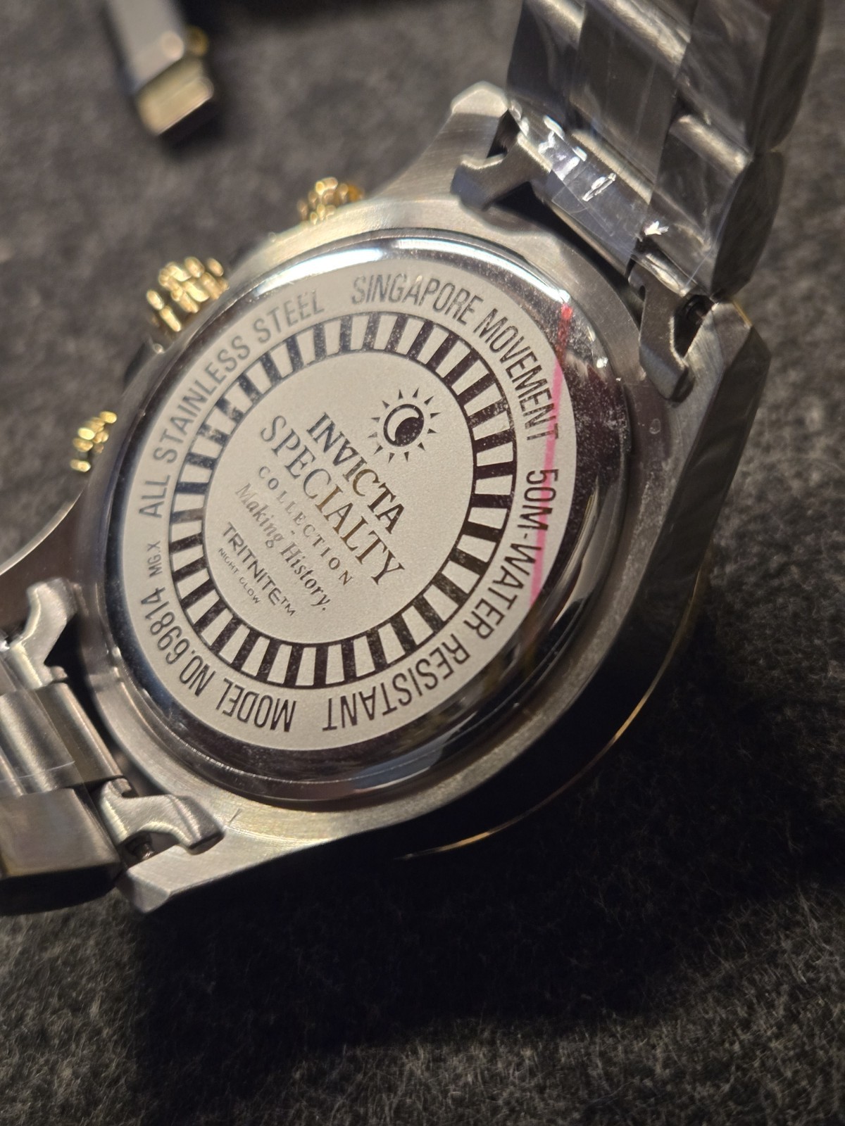New – Invicta Specialty Mach Gala Men’s Watch – 48mm, Gold, Steel (69814)