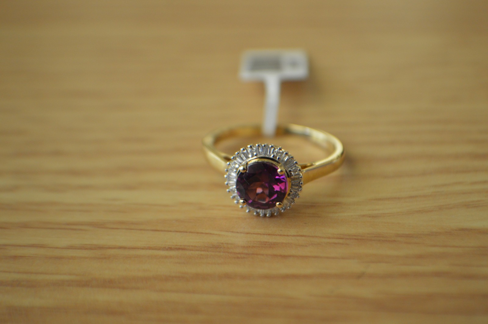 1.63ct Premium Ember Garnet / Diamond Ring 10K Yellow Gold Size 8 AGI Certified